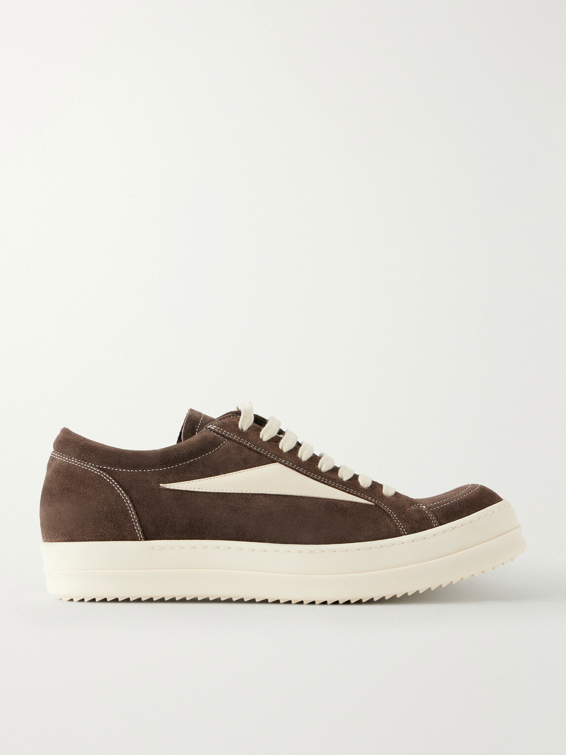 Rick Owens - Vintage Full-Grain Leather-Trimmed Suede and Rubber Sneakers - Brown