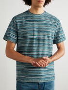 Missoni - Space-Dyed Cotton-Jersey Jacquard T-Shirt - Blue