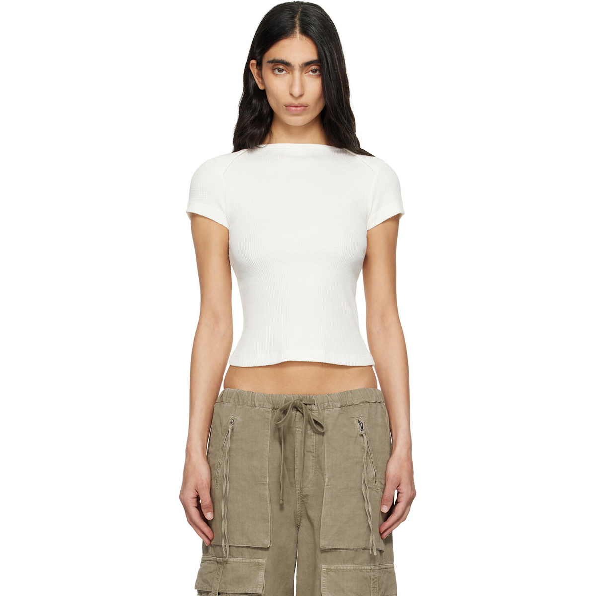 Citizens of Humanity Off-White Waffle Baby T-shirt