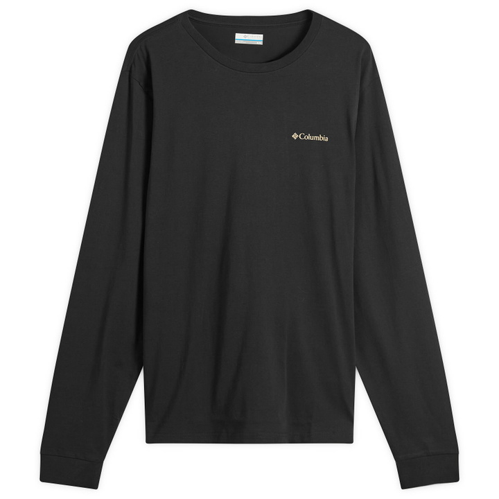 Photo: Columbia Men's CSC™ Seasonal Logo Long Sleeve T-Shirt in Black