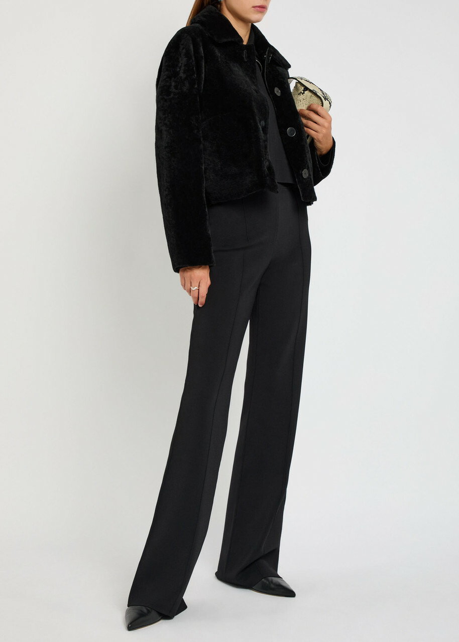 Joseph Alloway Reversible Shearling and Leather Jacket Black