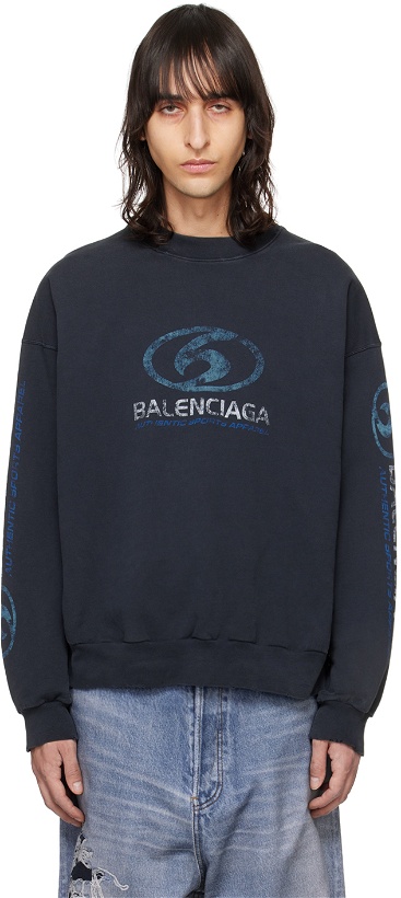 Photo: Balenciaga Black Oversized Sweatshirt