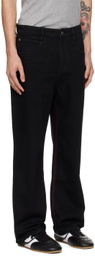 Fax Copy Express Black Red Stitch Jeans