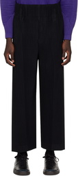 HOMME PLISSÉ ISSEY MIYAKE Black Pleats Bottoms 2 Trousers