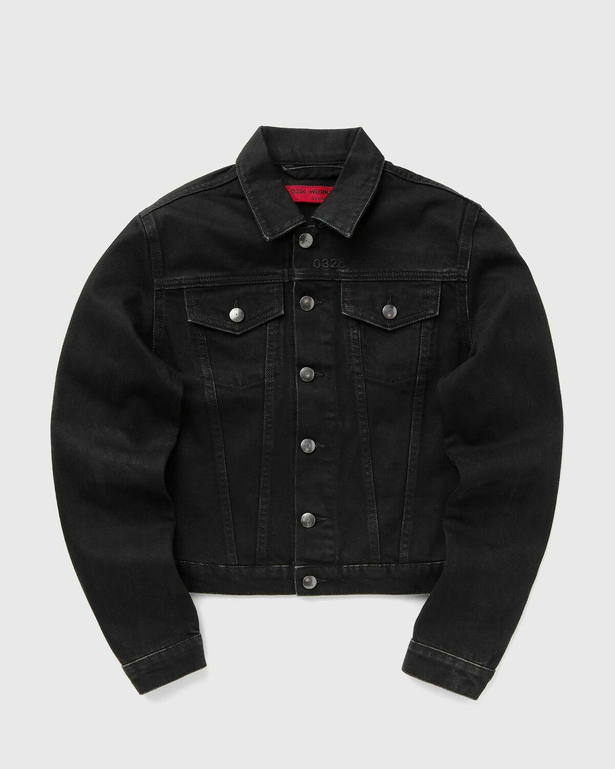 032c DOWN TO EARTH BOXY DENIM JACKET Black Women