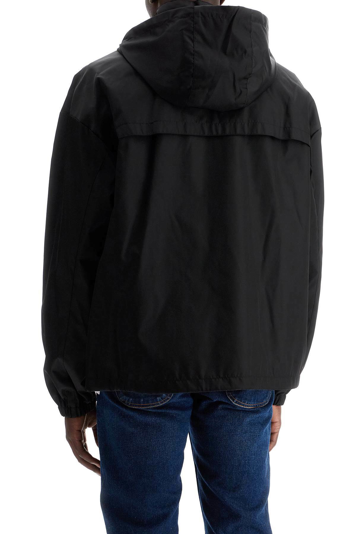 OFF-WHITE boxy windbreaker jacket with hood Black Off-White OFF-WHITE boxy windbreaker jacket with hood Black Off-White
