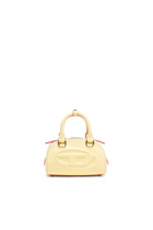 Diesel 1DR Dome-Leather mini bowling bag - Crossbody Bags Womens in Yellow