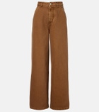 Ami Paris Cotton twill wide-leg pants