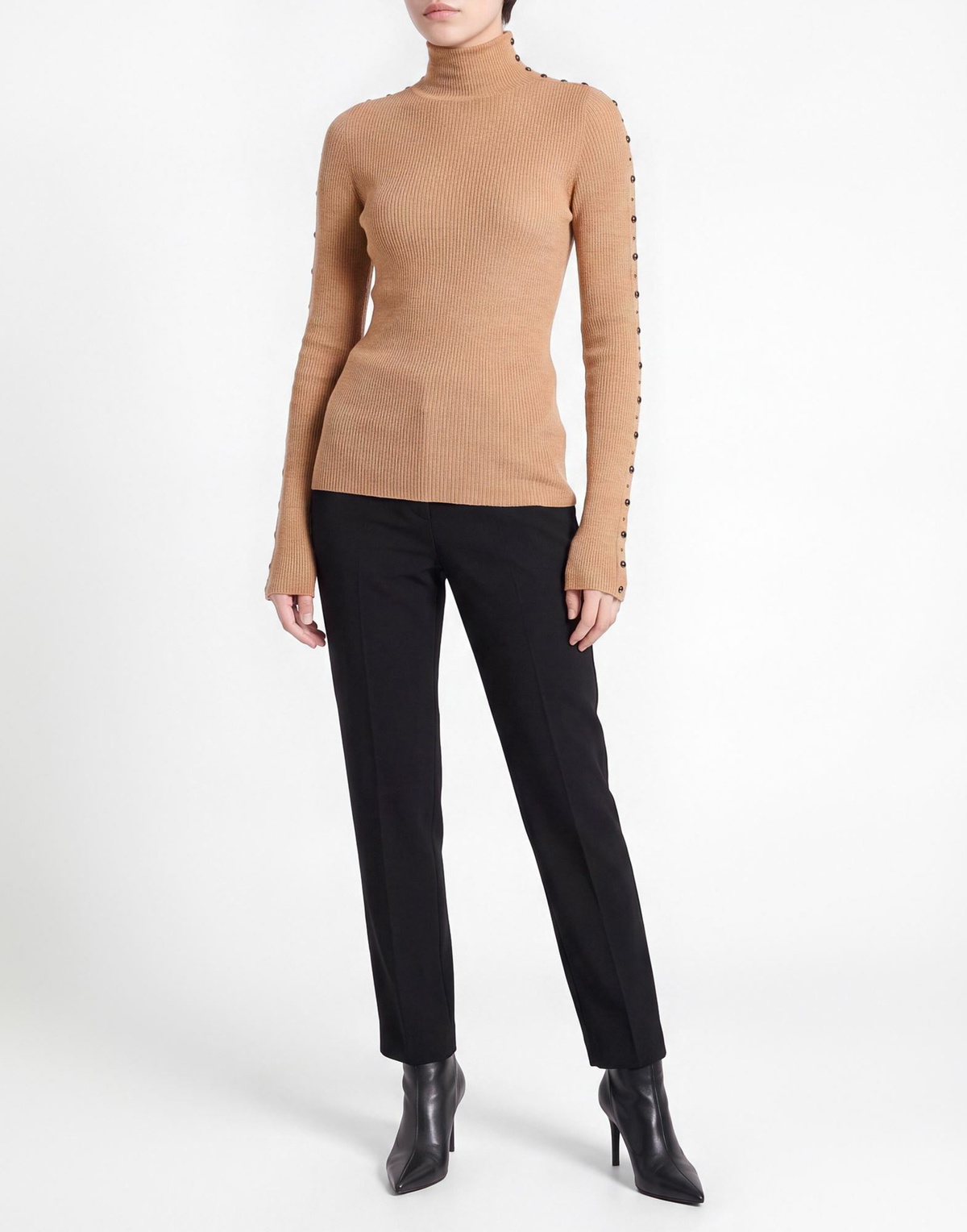 Laneus Womens Turtleneck in Sand