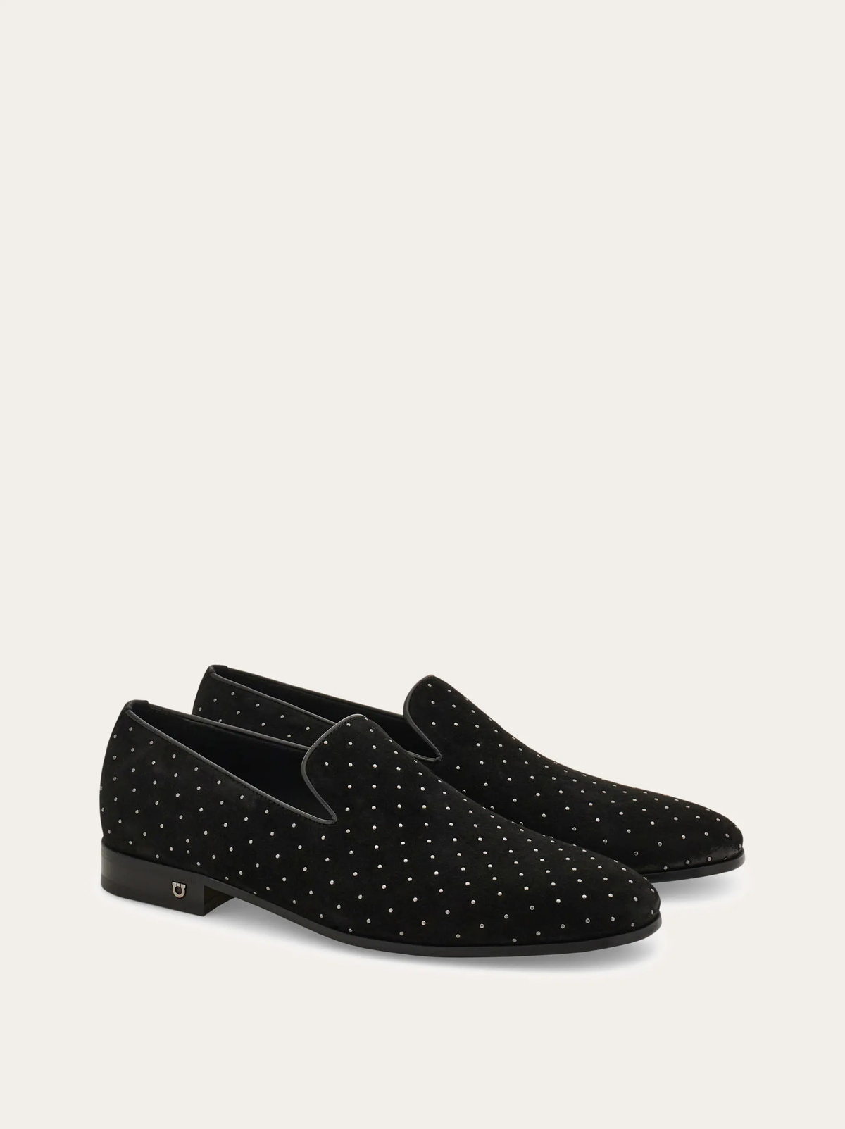Ferragamo Mens Micro-stud loafer in Black
