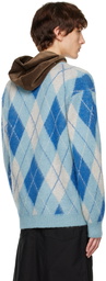 NEEDLES Blue Argyle Cardigan