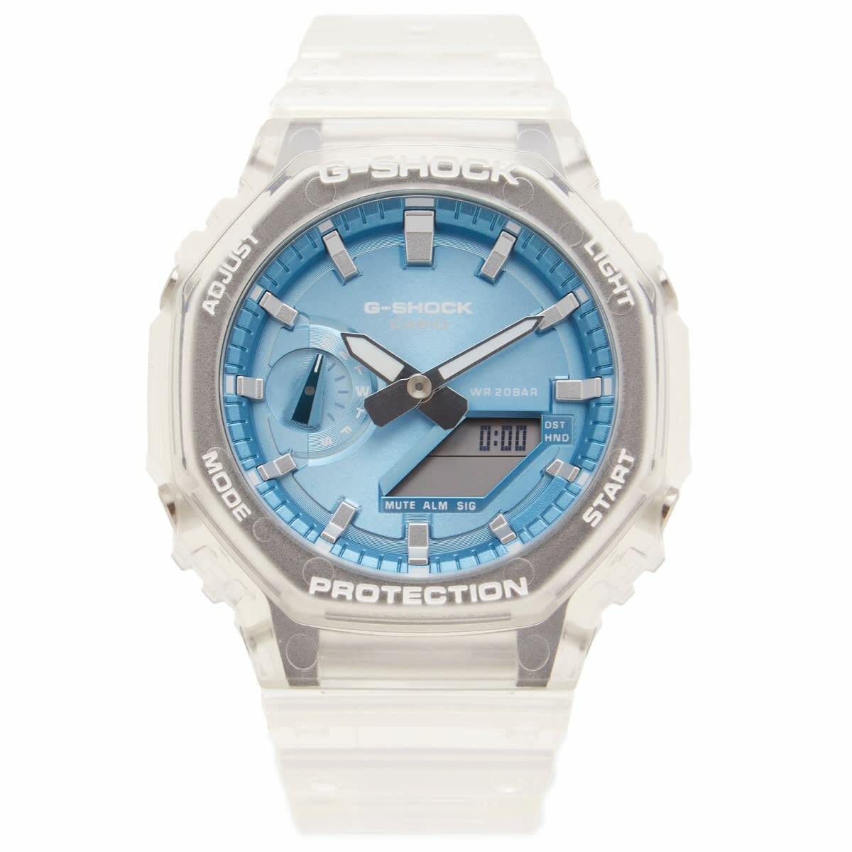 G-Shock GA-2100BM-7A2ER Watch in Silver/Blue 