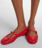 Valentino Garavani Ondette VLogo scalloped Mary Jane flats