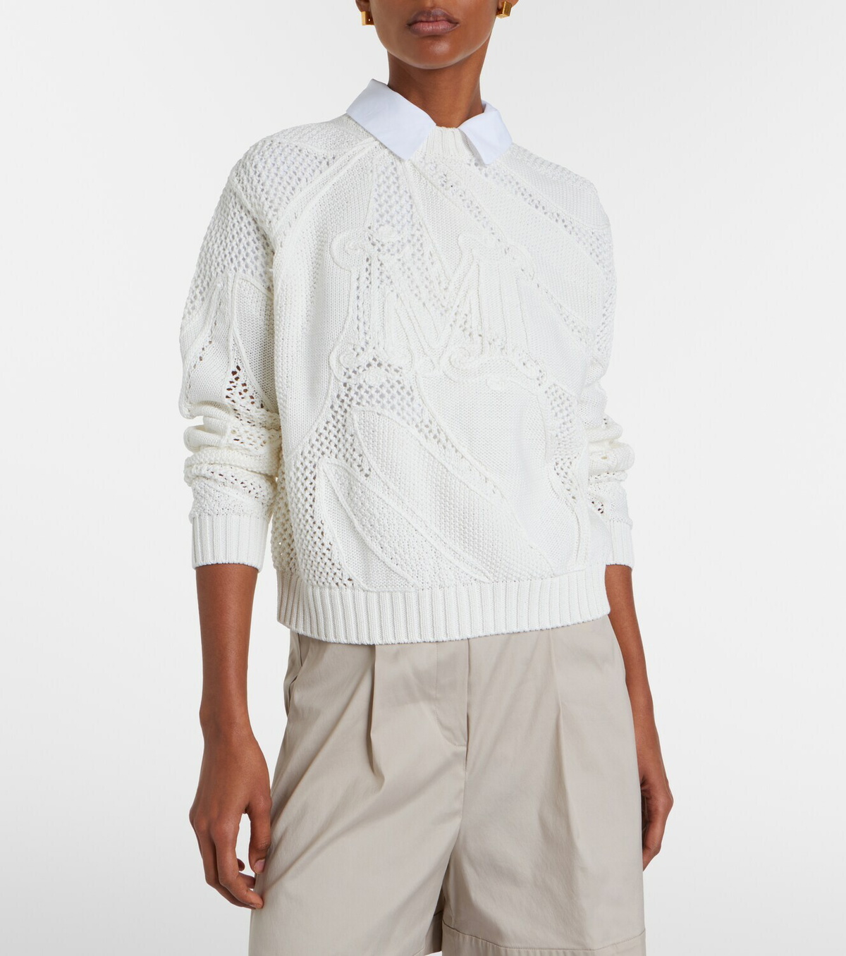 Max Mara Salvo open-knit cotton sweater