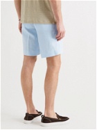 ANDERSON & SHEPPARD - Wide-Leg Linen Bermuda Shorts - Blue
