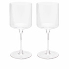 ferm LIVING Ripple White Wine Glasses - Set of 2 in Clear 