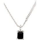 WWW.WILLSHOTT Silver and Onyx Pendant Necklace