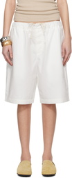 Meta Campania Collective White Ed Drawstring Shorts