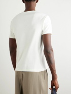 A.P.C. - Lewis Logo-Flocked Cotton-Jersey T-Shirt - White