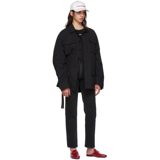 Off-White Black Firetape Field Jacket Off-White