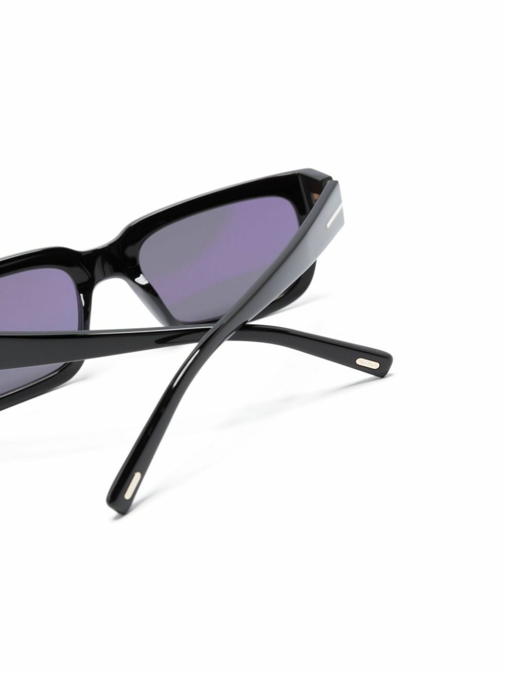 TOM FORD Eyewear Black Ezra Rectangle-Frame Sunglasses
