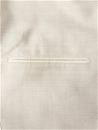 Rubinacci - Double-Breasted Herringbone Wool, Silk and Linen-Blend Blazer - Neutrals