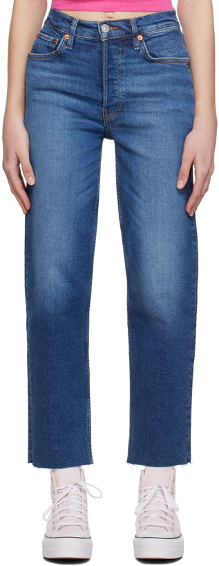 Photo: Re/Done Blue 70's Stove Pipe Jeans