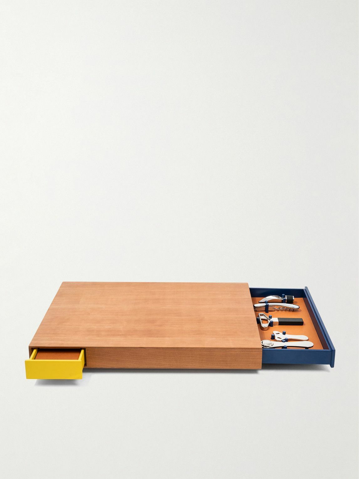 L'Atelier Du Vin - Le Plateau Wood, Lacquer, Leather and Chromed Metal Wine Tool and Tray Set