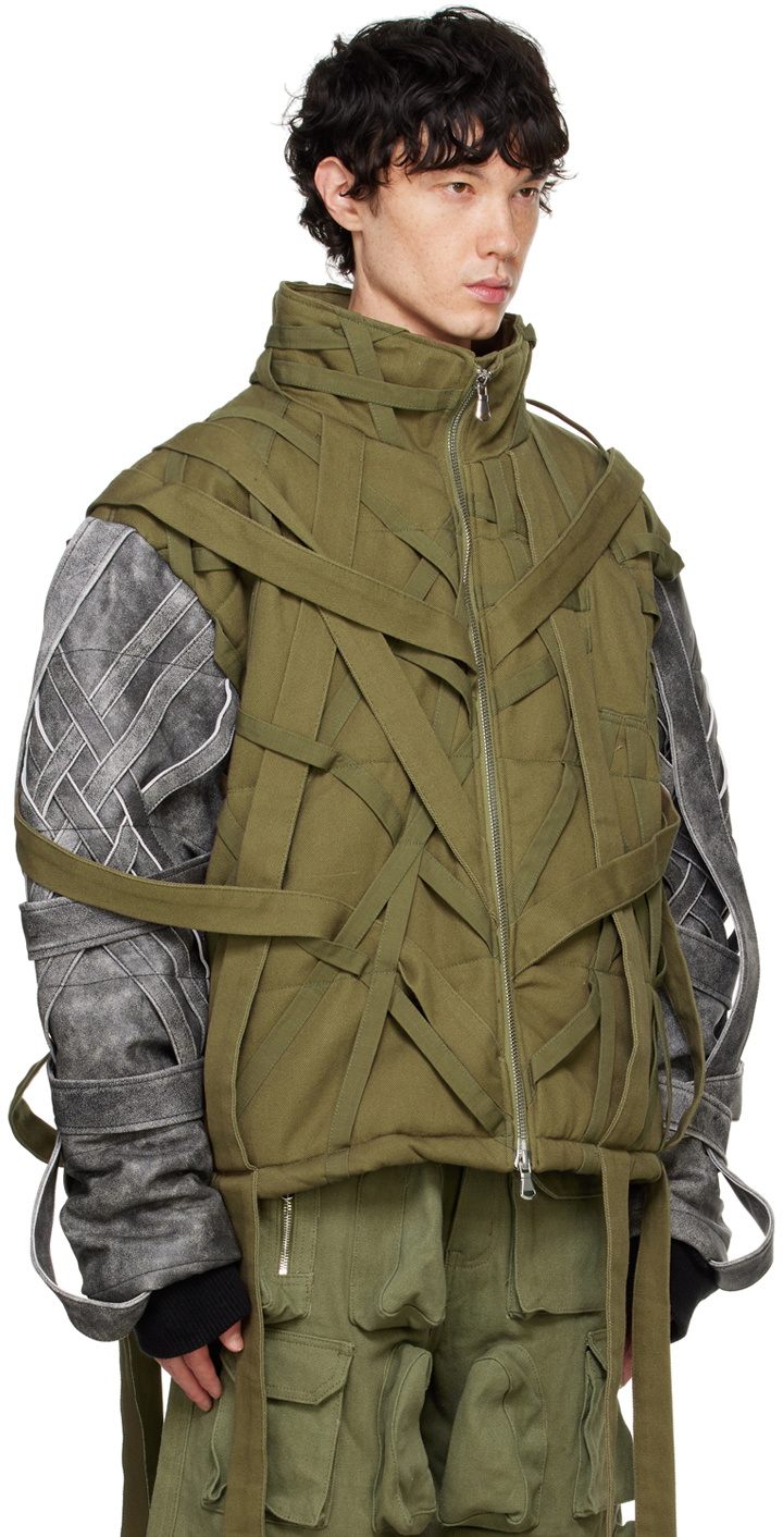 Who Decides War Khaki & Gray Engulfed Bomber Jacket WHO