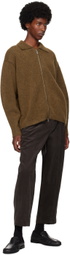 LE17SEPTEMBRE Brown Zip-Up Cardigan