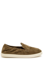 Tory Burch Ballet Sport Suede Loafers Khaki