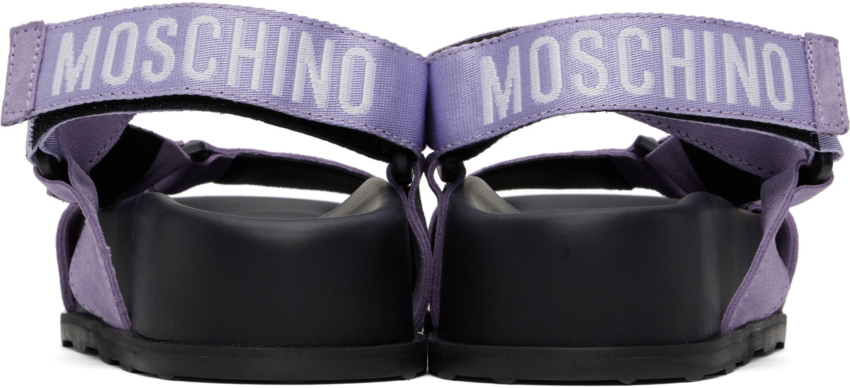 Moschino Purple & Black Sporty Sandals