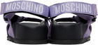 Moschino Purple & Black Sporty Sandals