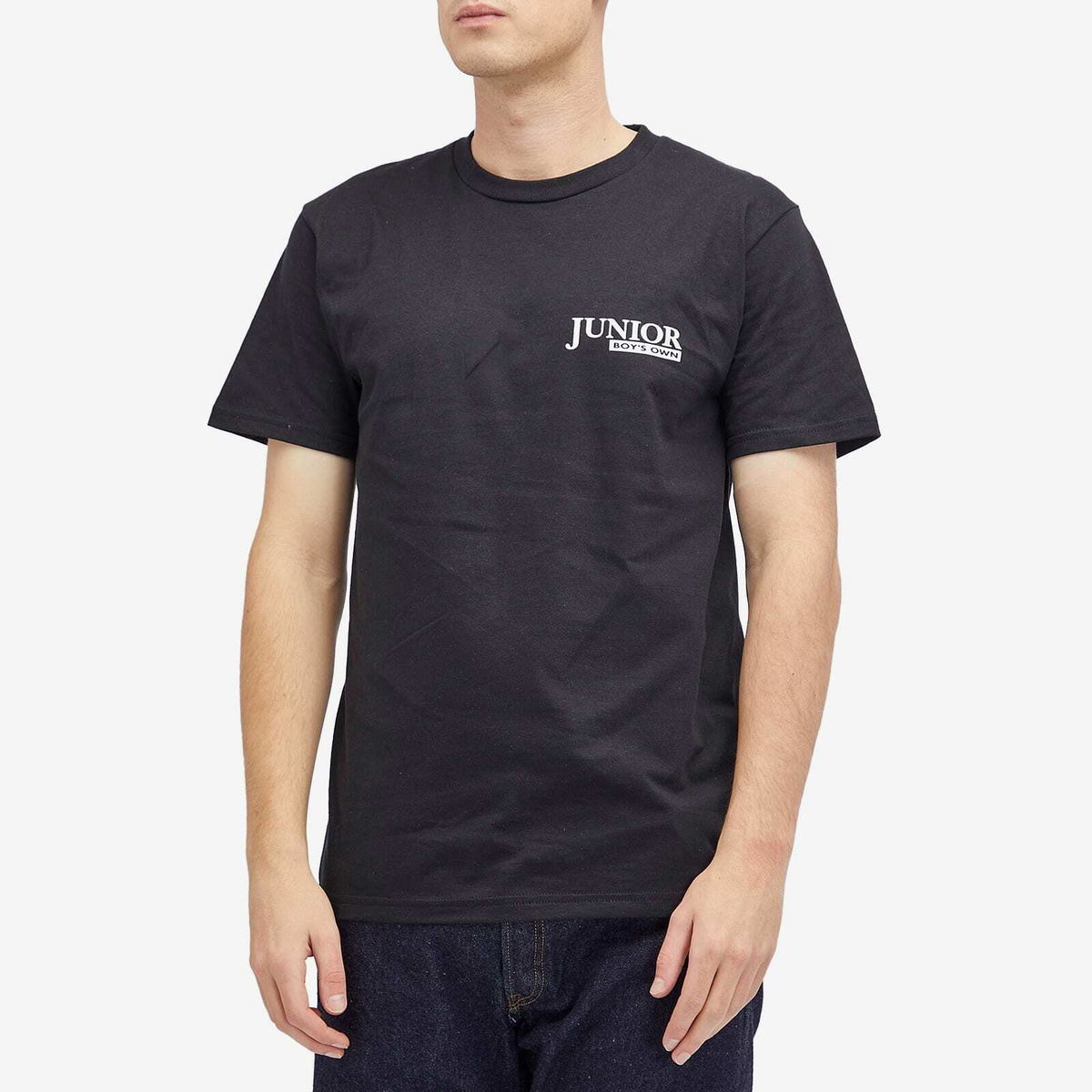 Boys Own Men's Classic Junior Logo Print T Shirt in Black