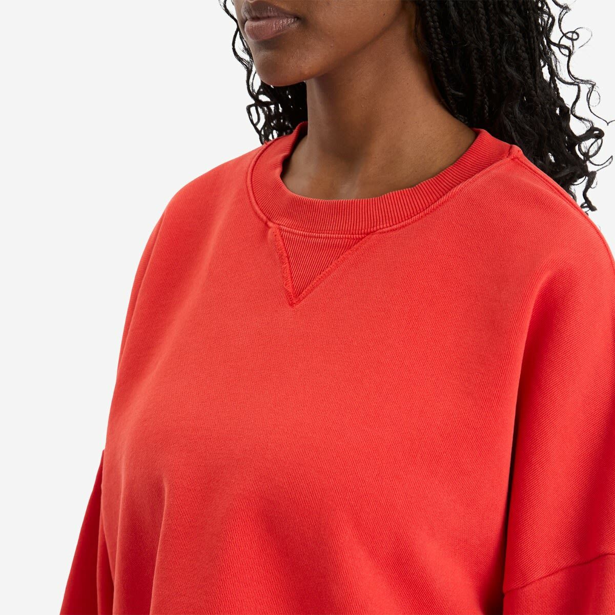 Entire Studios Women's Box Crewneck Sweater in Cherry
