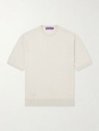 Ralph Lauren Purple label - Cashmere-blend T-shirt - Neutrals