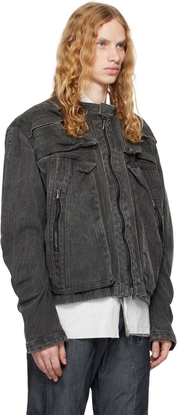 CARNET-ARCHIVE Gray Mass Denim Jacket