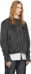 CARNET-ARCHIVE Gray Mass Denim Jacket