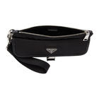 Prada Black Nylon Saffiano Flap Pouch