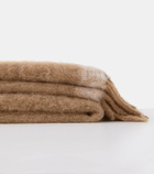 The House of Lyria Amaranto alpaca wool-blend throw