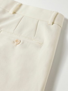 Loro Piana - City Slim-Fit Tapered Pleated Double-Faced Cotton Trousers - Neutrals