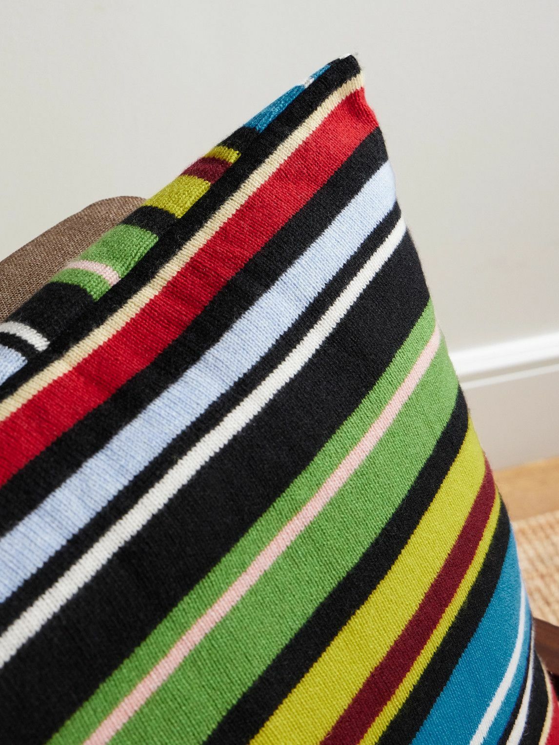 The Elder Statesman - Racing Striped Cashmere Pillow