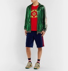 Gucci - Webbing-Trimmed Coated-Jersey Track Jacket - Men - Green