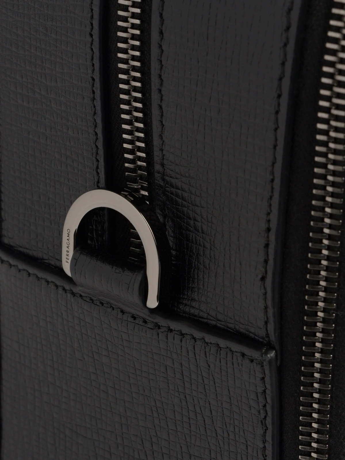 Ferragamo Mens Gancini briefcase in Black