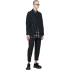 Comme des Garcons Homme Deux Black Taffeta Elastic Waist Trousers