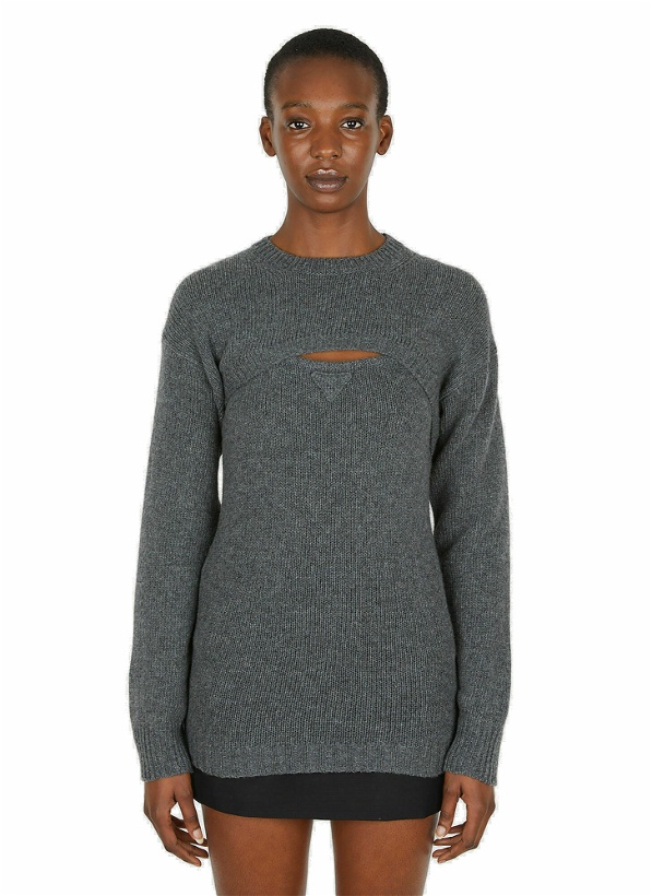 Photo: Detachable Shrug Camisole Sweater in Grey