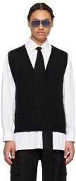 Valentino Black Scarf Vest