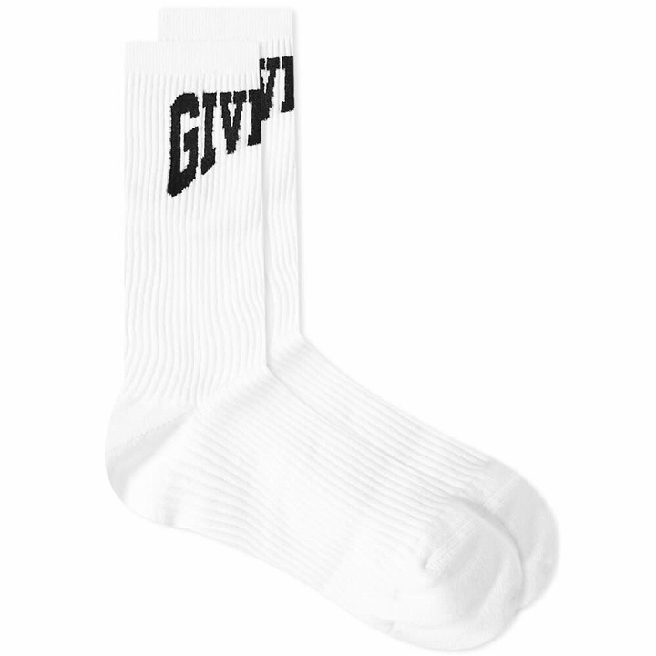 Photo: Givenchy Men's College Logo Sock in White