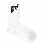 Givenchy Men's College Logo Sock in White