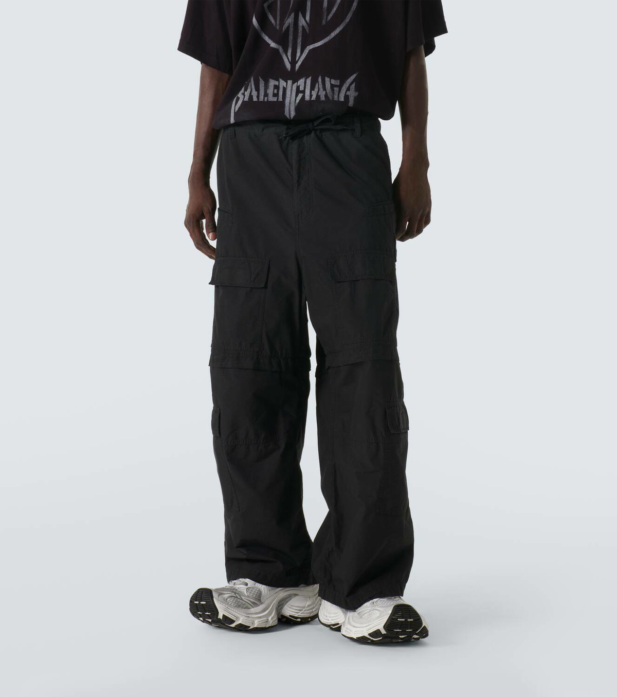 Balenciaga Wide cotton-blend cargo pants Balenciaga